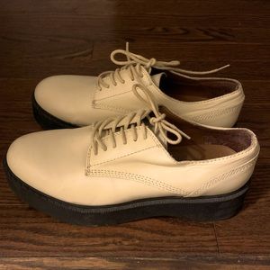 Tan Platform Zara Derby Shoe